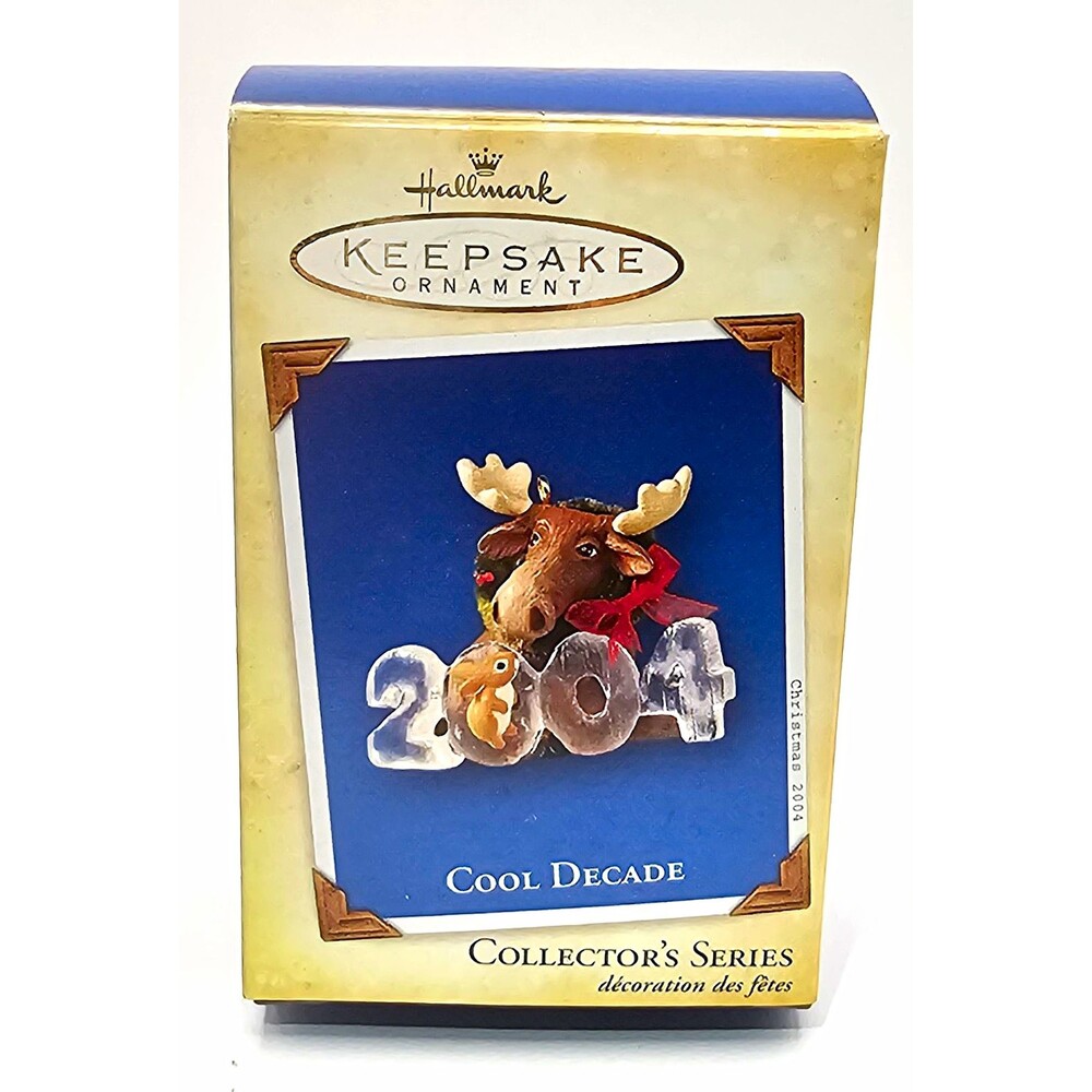 Hallmark Keepsake Cool Decade 2004 Moose Ornament Collector's Series QX8134